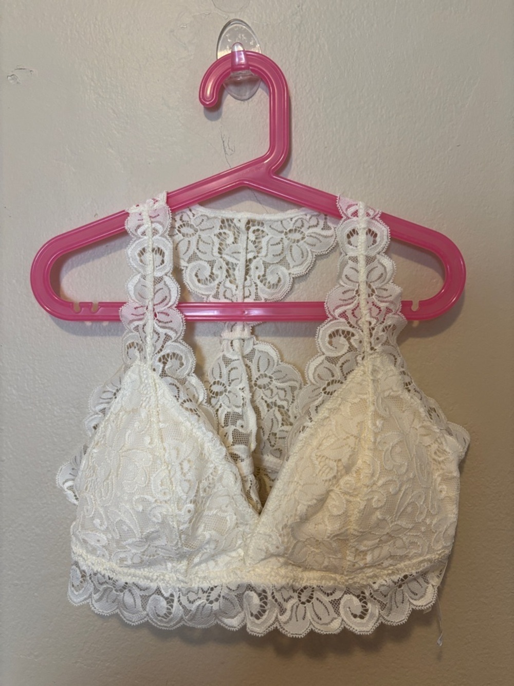 Aeropostale White Lace Racerback Bralette